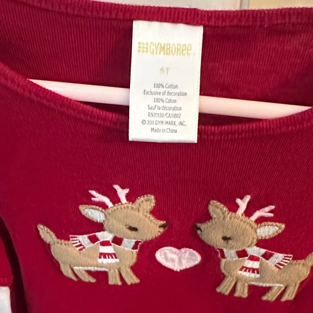 EUC Bundle of three Gymboree and Children’s Place Holiday Long Sleeve Tees,4T